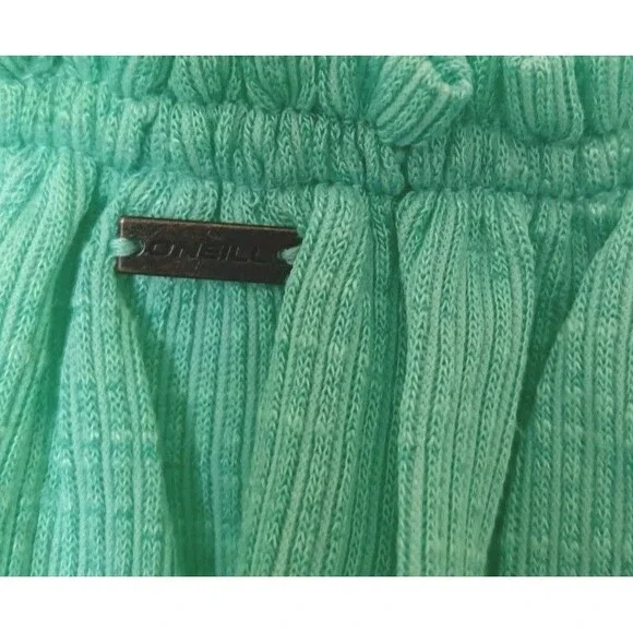 O’Neill Ribbed Tube Top Dress Mint Green Size Medium Beach Dress Side Slit New - Picture 8 of 11